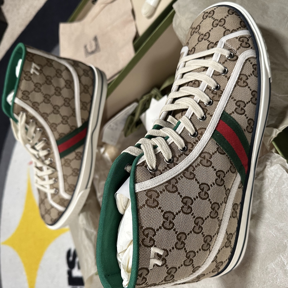 Gucci High-Top Sneakers with Signature Pattern